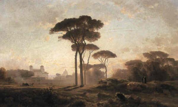 Jean-Achille Benouville Villa Medici, Rome China oil painting art
